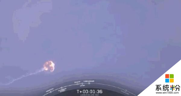SpaceX空中成功引爆猎鹰9号火箭以测试其逃生系统(1)