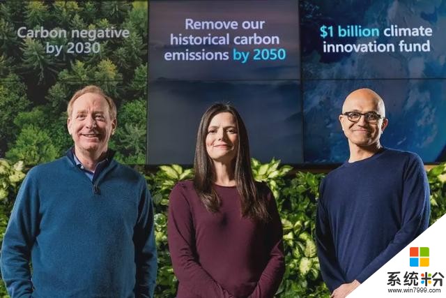 为了促进环保事业，微软决定在2030年达成“碳负排放”(1)