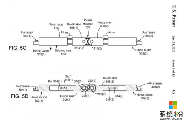 微软新专利展示了一款采用柔性可折叠屏幕的Surface设备(5)
