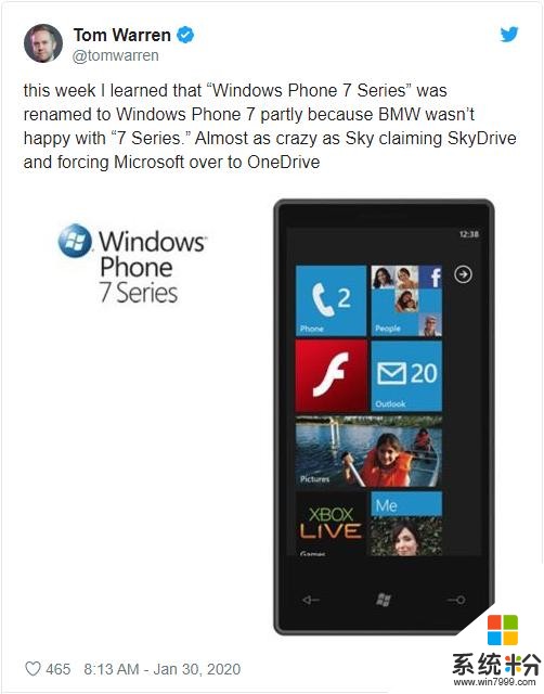 微软曾因宝马的反对而精简了WindowsPhoneSeries7的命名(2)