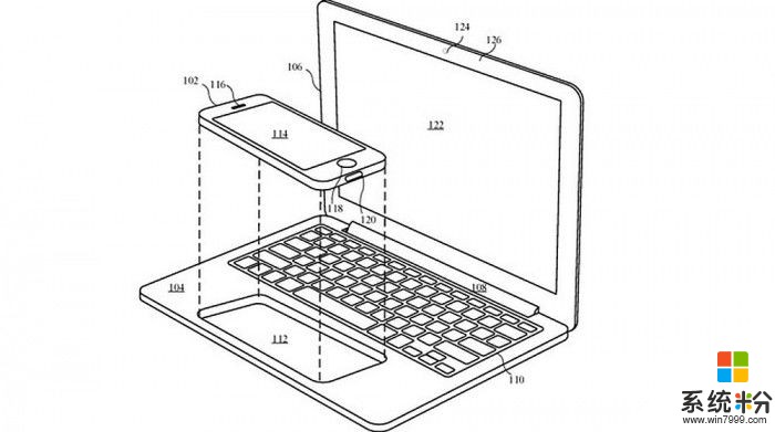 蘋果新專利：將iPhone或iPad連接嵌入到類MacBook Pro外設中(1)