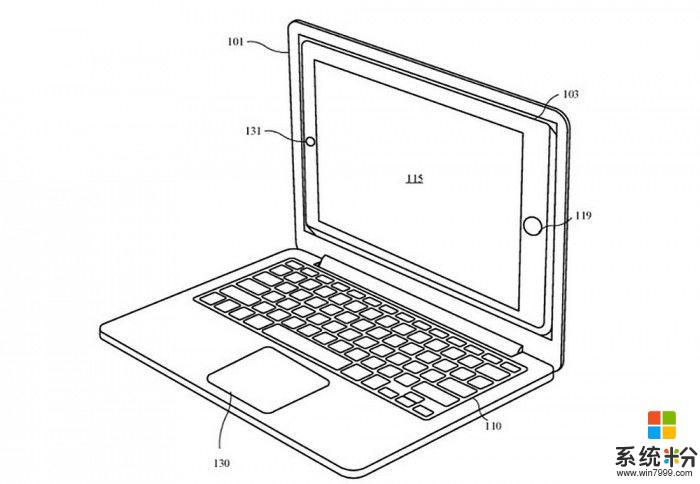 苹果新专利：将iPhone或iPad连接嵌入到类MacBook Pro外设中(2)