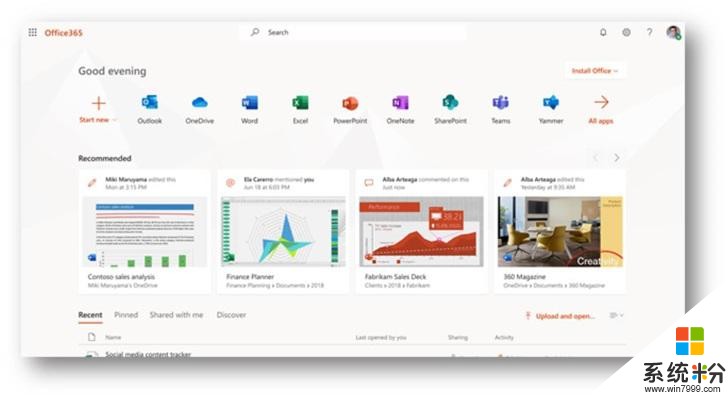 微软Office.com/Office 365 App启动器更新：统一体验和图标(1)