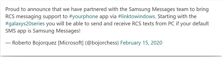 三星S20/Ultra尝鲜，微软Windows 10你的手机支持RCS增强短信(2)