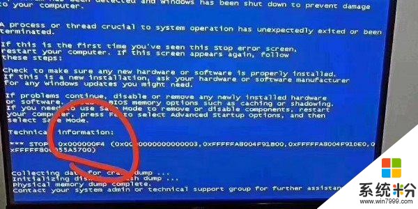 Windows 7 系统大面积出现 0X000000F4 蓝屏死机(1)
