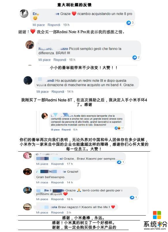 小米再度出手！数万口罩驰援意大利获海外米粉点赞(3)