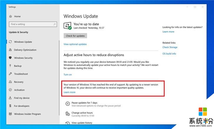 态度温和，微软正努力提醒 Windows 10 用户升级到受支持版本(1)