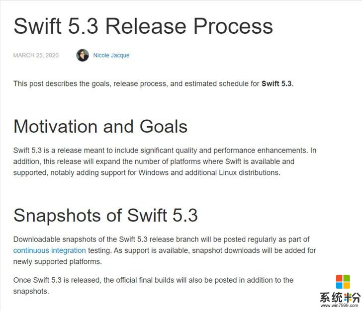 苹果 Swift 5.3 将支持 Windows 和其他 Linux 发行版(2)