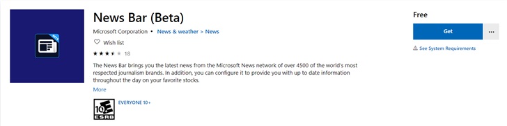 微软 News Bar 应用新增滚动新闻形态：致敬电视新闻？(1)