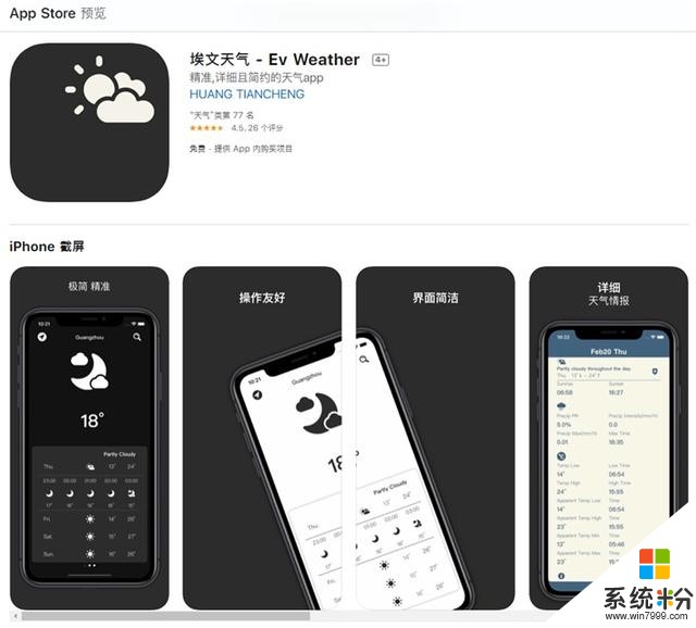 iOS限免App精选：埃文天气-极简好用的天气预报（￥6→0）(1)
