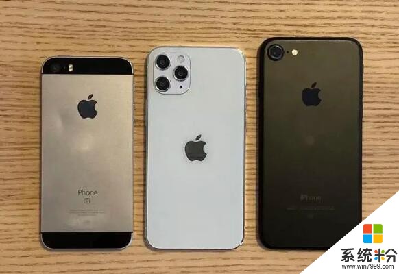 iPhone 12机模和iPhone SE以及iPhone 7尺寸对比