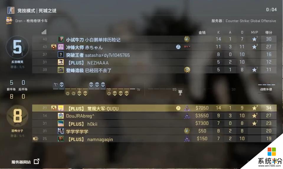 CSGO：来自高端玩家的鄙视？QUQU天梯AK拿下5杀却是常规操作！(1)