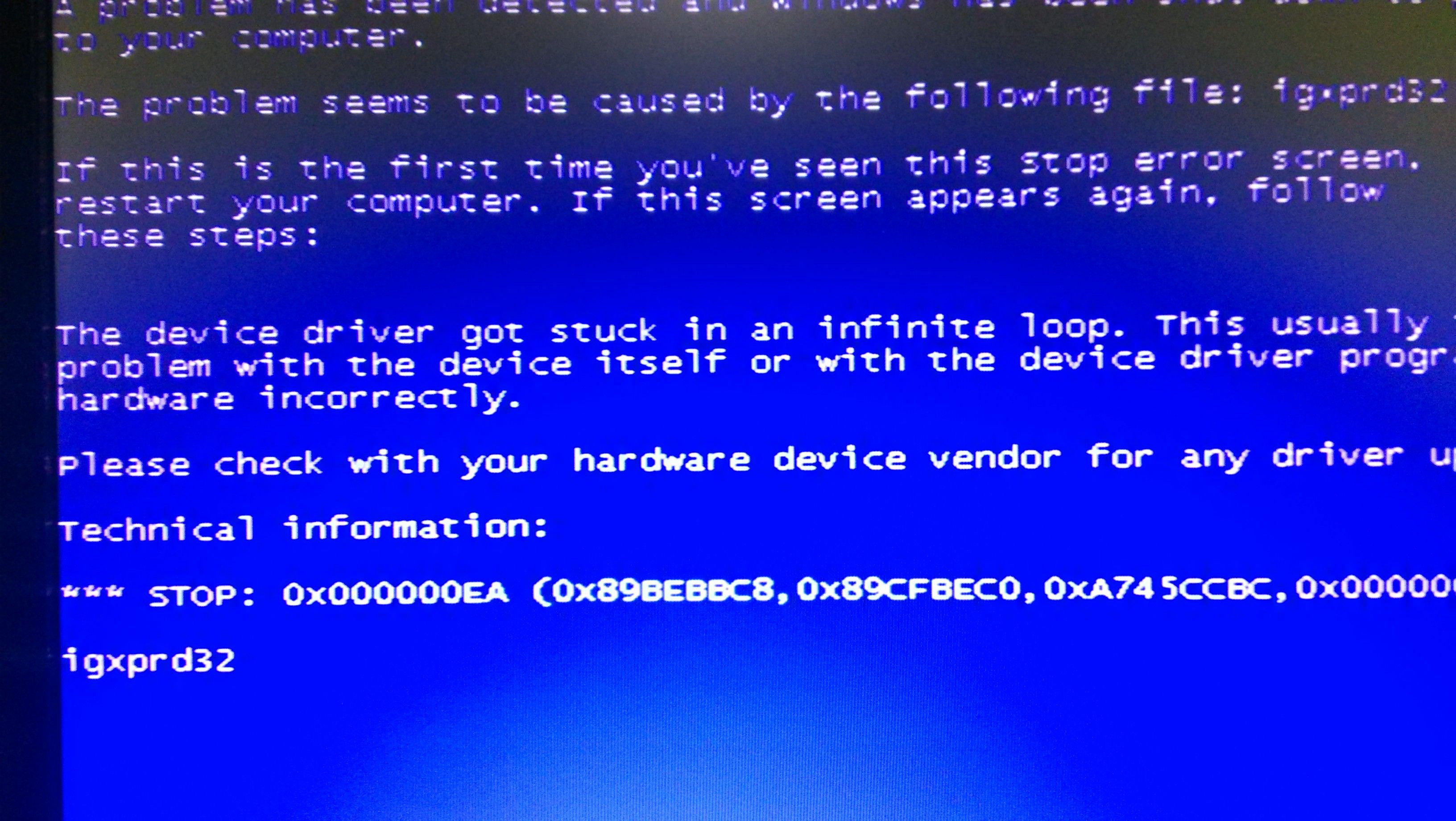 電腦藍屏 錯誤代碼0×000000ED
