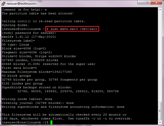 誰了解linux格式化磁盤命令是什麼？