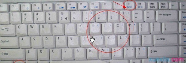 哪位知道笔记本电脑小键盘怎么锁