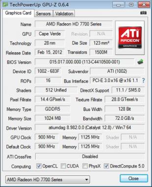 AMD HD7750和HD7670