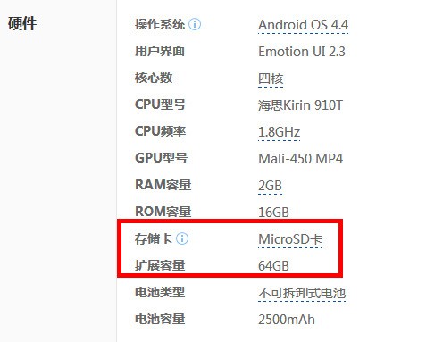 華為p6能擴展多大內存知道的告訴下我