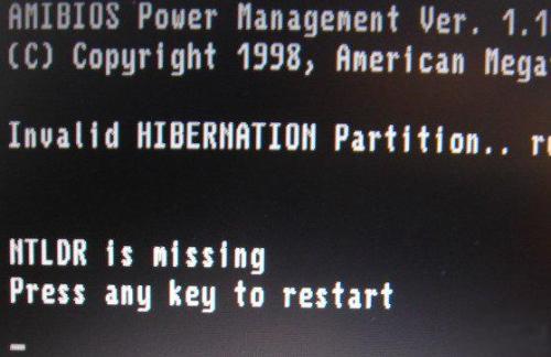 NTLDR is missing Press any key to restart求助