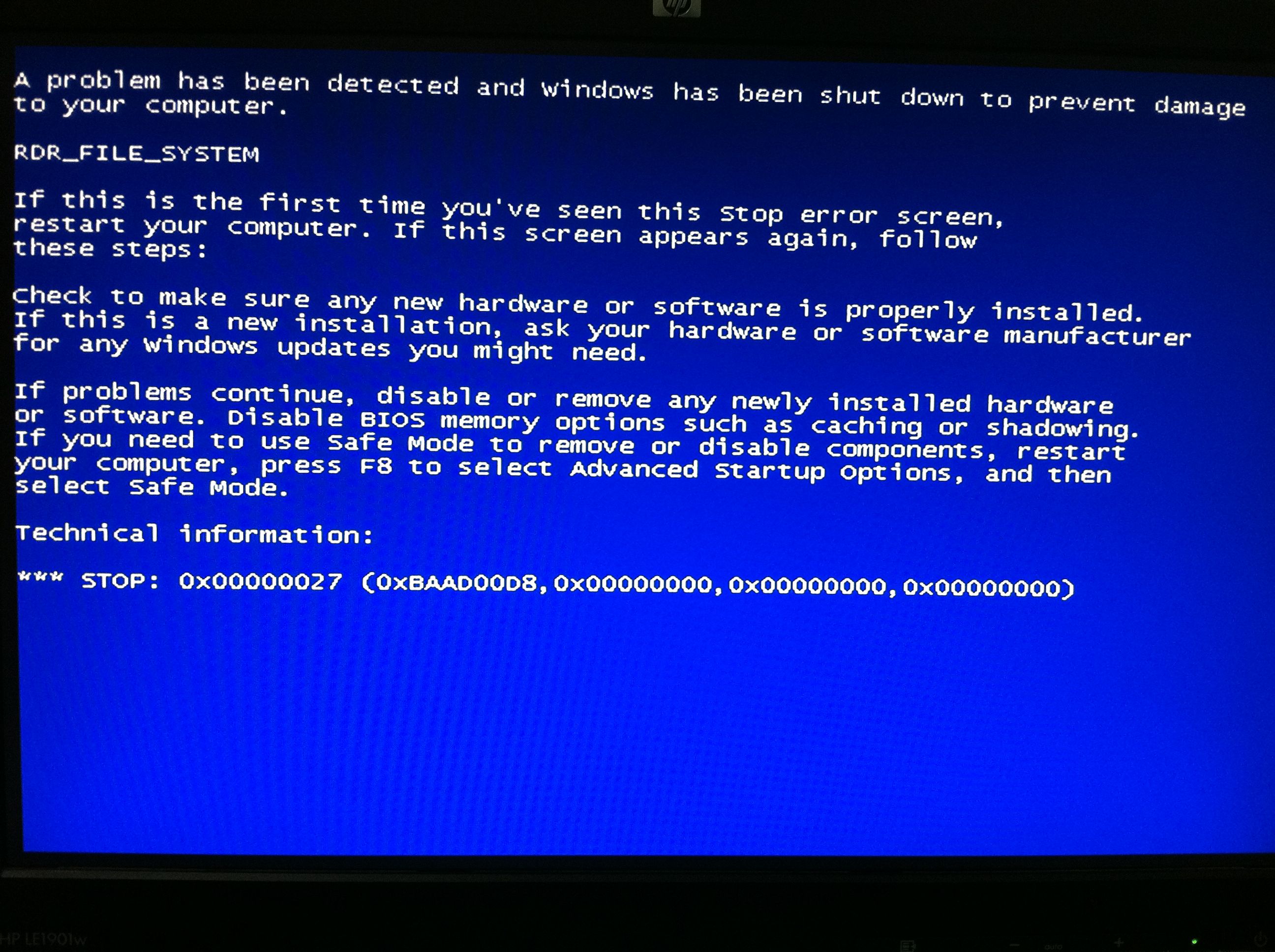 电脑开机蓝屏0x000000ED(0xFFFFFA800273E920...)安全模式也是蓝屏