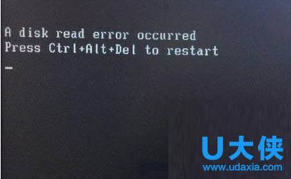 开机提示 A a disk read error occurred..