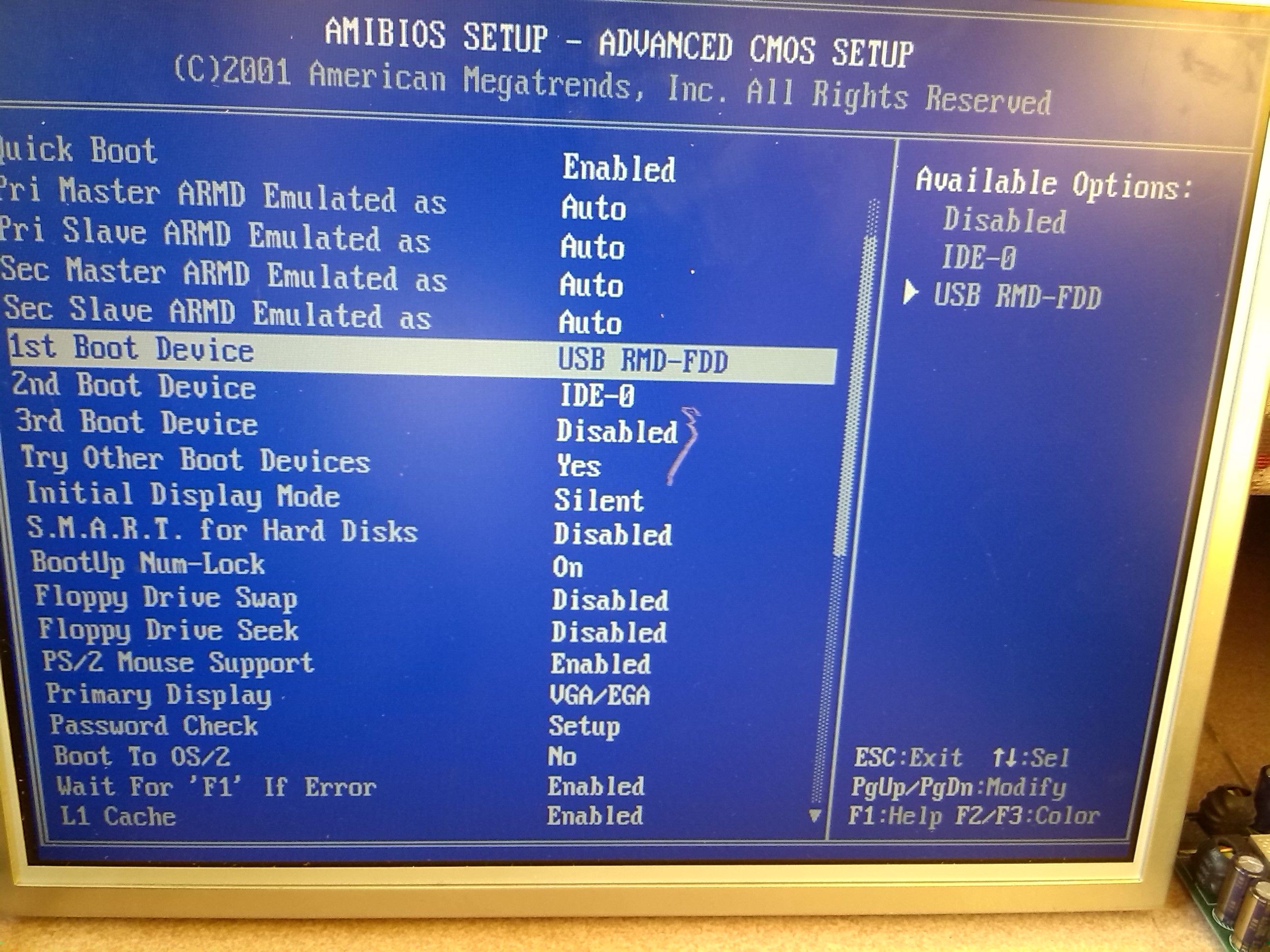 电脑重装时提示按F9进行重装，但是按了没用