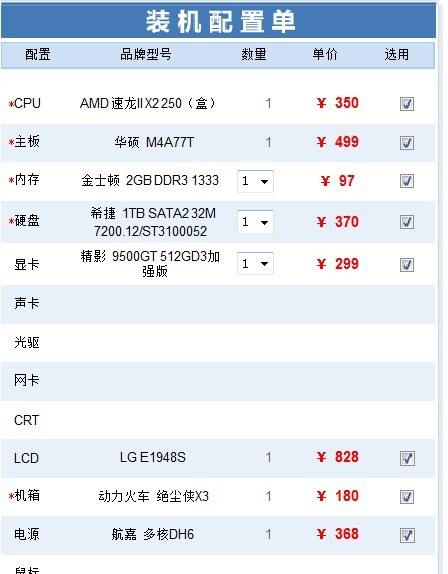 这个配置电脑最便宜要多少