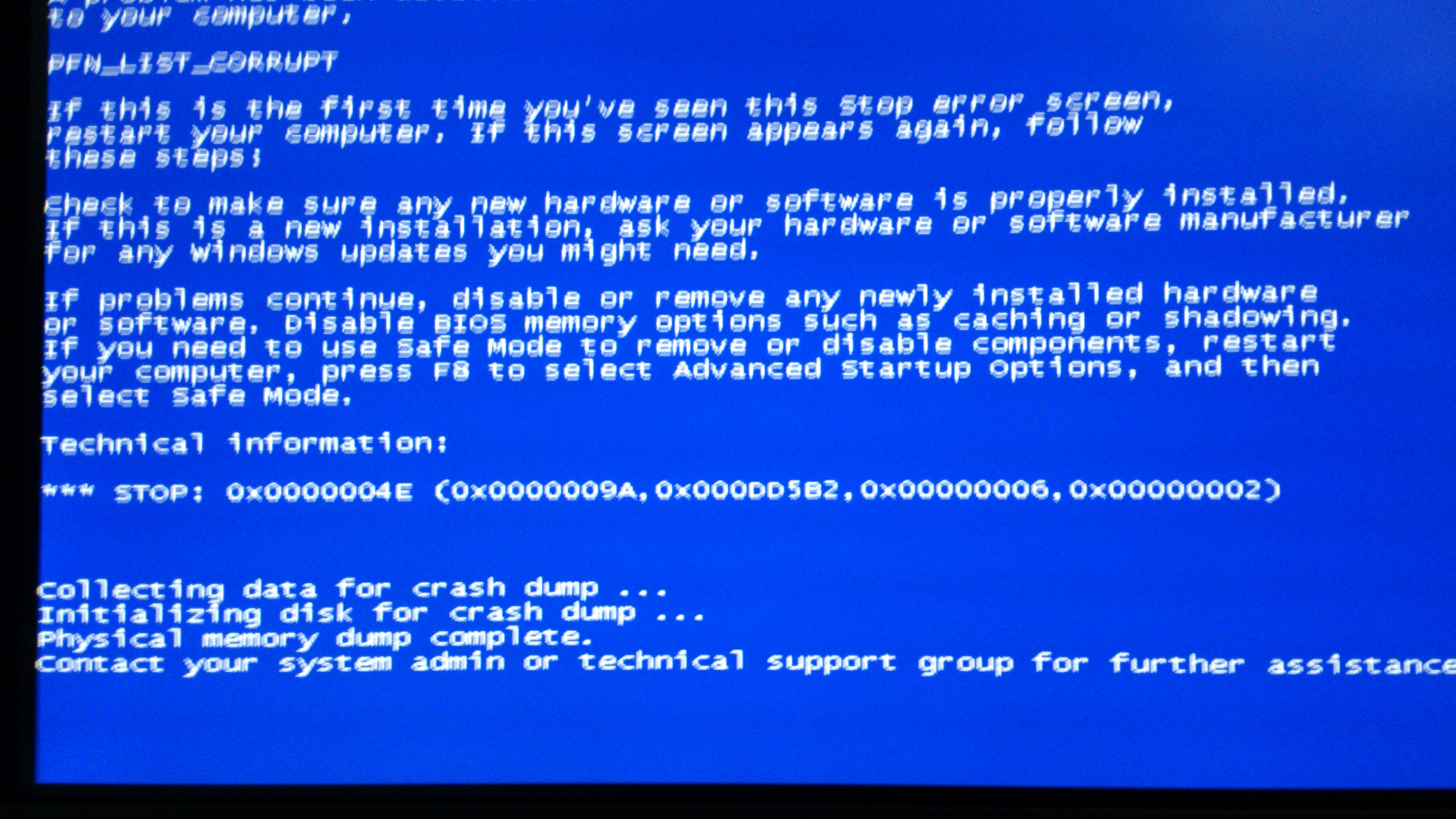 计算机有几种常见的蓝屏现象