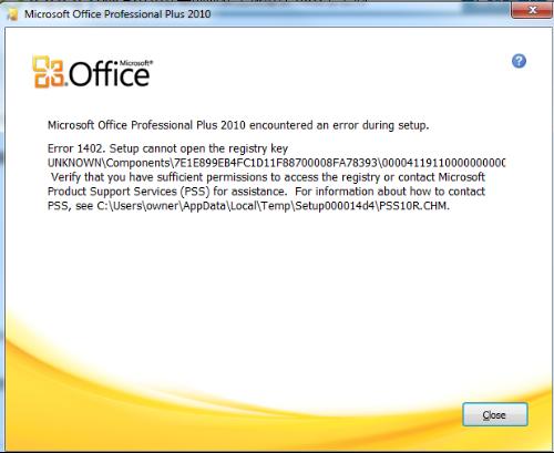window7安装office 10 程序包失败