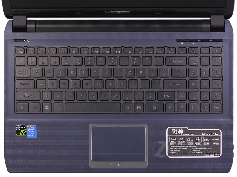 神州战神k650i5d2键盘开锁