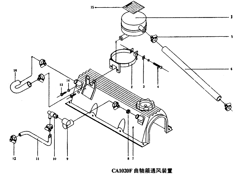 誰知道曲軸箱通風器係統的組成和作用是什麼？