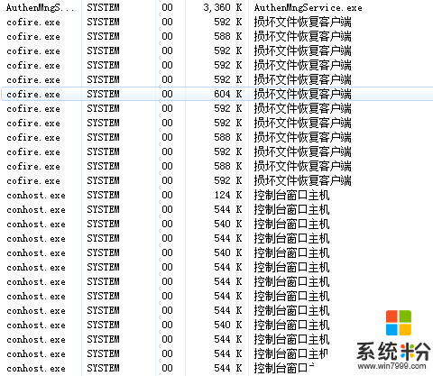 cofire.exe损坏文件修复客户端，进程里面重复很多，电脑很卡，怀疑中病毒，附图求教。(图1)