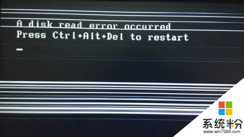 电脑出现A disk read error occurred                           press Ctrl+Alt+Del  to  restart光盘不见了。开机不了。(图1)