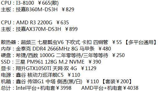 我最近想换电脑配置玩吃鸡 帮我看看有哪些要换 感谢(4)