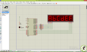 设计一个六位动态显示电路，在显示器上从左向右依次滚动显示AbcdEF字形(图1)
