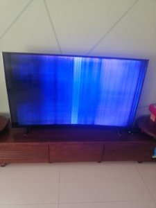 我家的成蓝屏了，没有声音也没有画面，就一块蓝屏，是屏幕坏了还是显示器的问题？(图1)